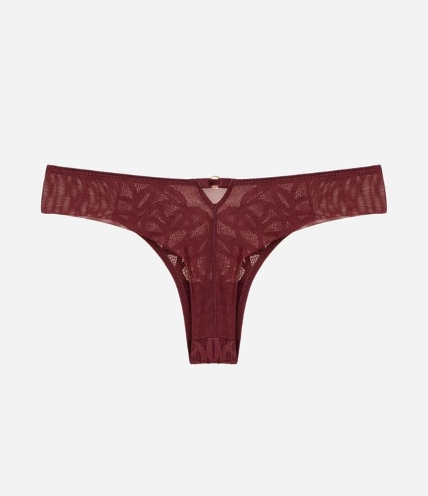 Bombacha Bikini Hilo Doble en Encaje con Textura Geométrica 6