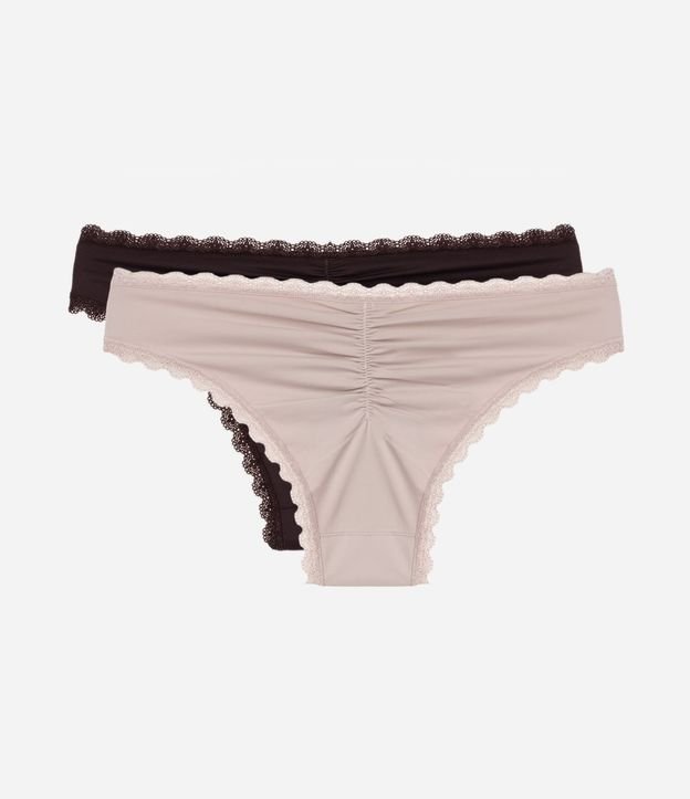 Kit 02 Bombachas Bikini Levanta Bumbum Detalle en Encaje 2