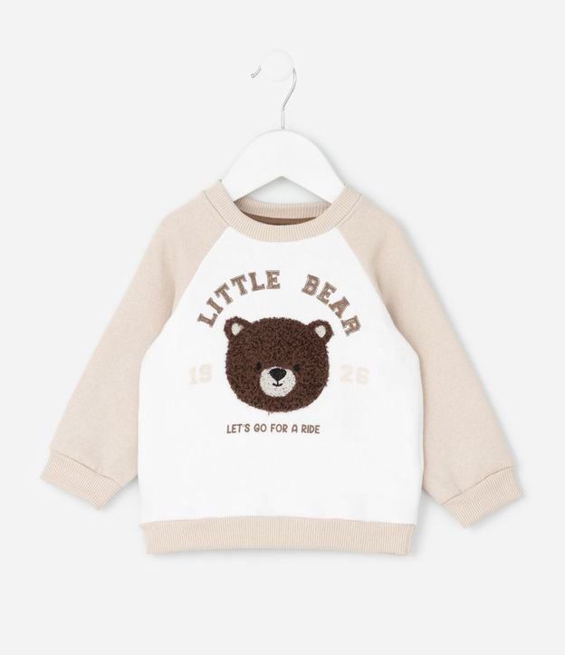 Buzo Infantil en Algodón con Felpa y Estampa de Oso – Talle U 2