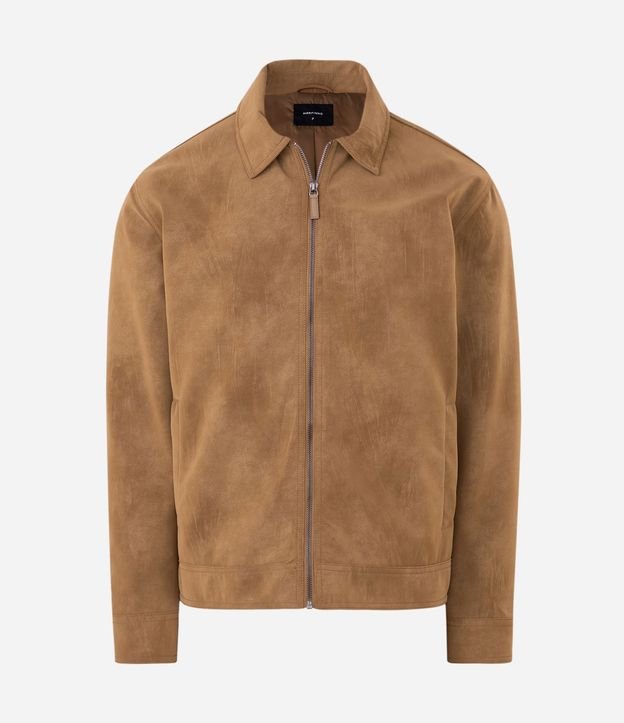 Campera Harrington en Gamuza con Cuello Inglés 5