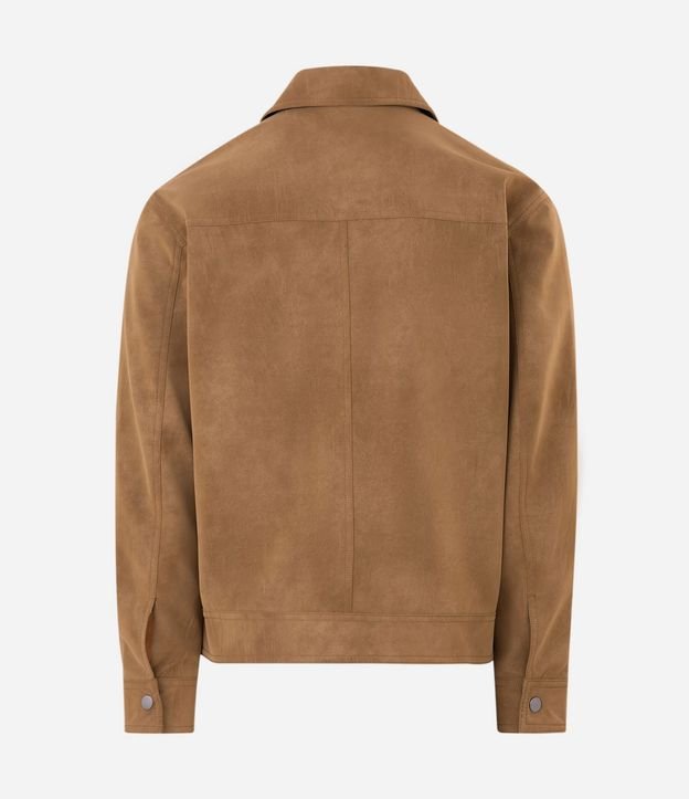 Campera Harrington en Gamuza con Cuello Inglés 6