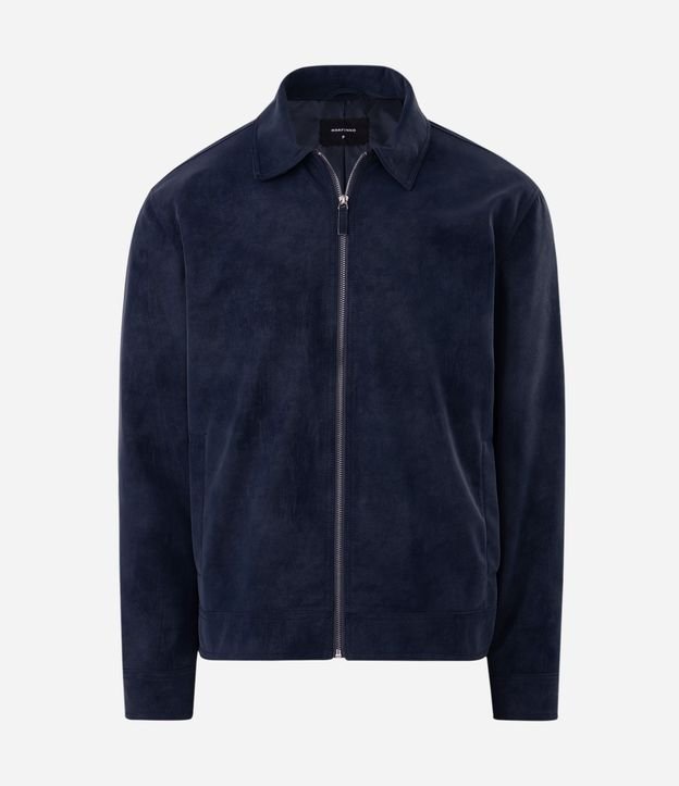 Campera Harrington en Gamuza con Cuello Inglés 5