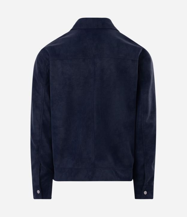 Campera Harrington en Gamuza con Cuello Inglés 6