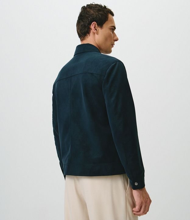 Campera Harrington en Gamuza con Cuello Inglés 4