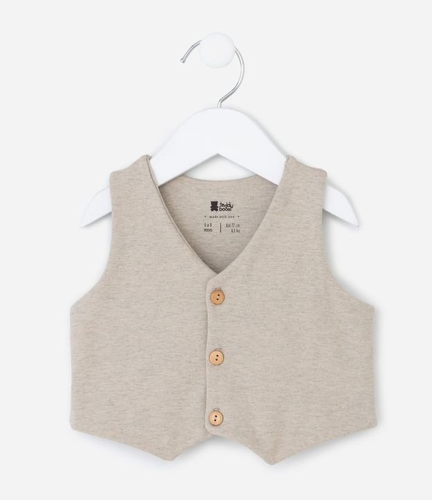 Conjunto Infantil con Body Polo y Chaleco - Talle 0 a 18 Meses 7