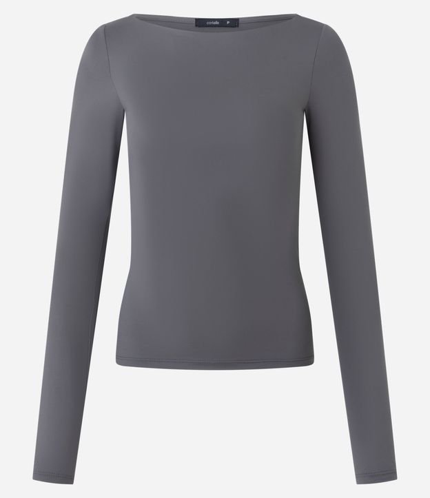 Blusa Regular en Poliamida con Escote Canoa 2