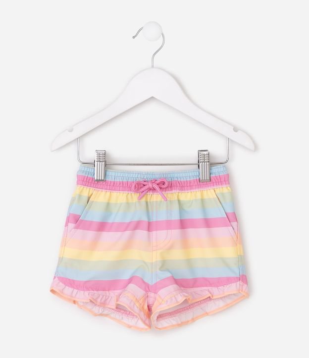 Short Infantil con Estampado Rayada y Cordón – Talle 1 a 6 años 2