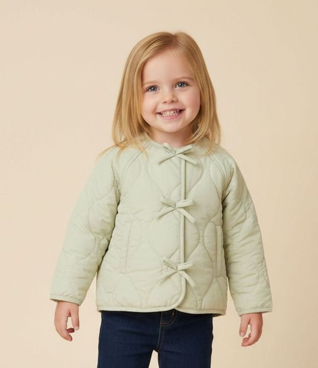 Campera Infantil Acolchonada Matelassada con Moñitas Delanteras – Talle 1 a 6 años