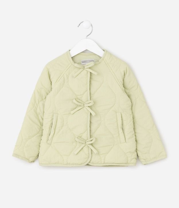Campera Infantil Acolchonada Matelassada con Moñitas Delanteras – Talle 1 a 6 años 2