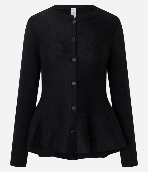 Saco Peplum en Tricot con Botones 5