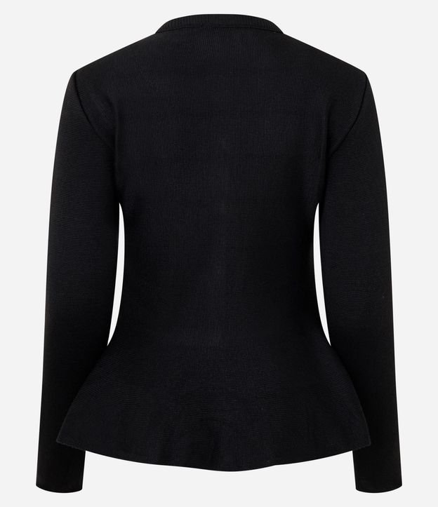 Saco Peplum en Tricot con Botones 7