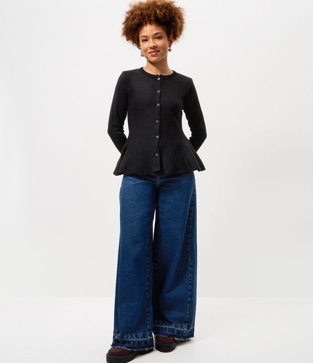 Saco Peplum en Tricot con Botones 2