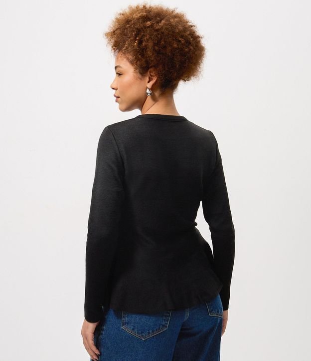 Saco Peplum en Tricot con Botones 4