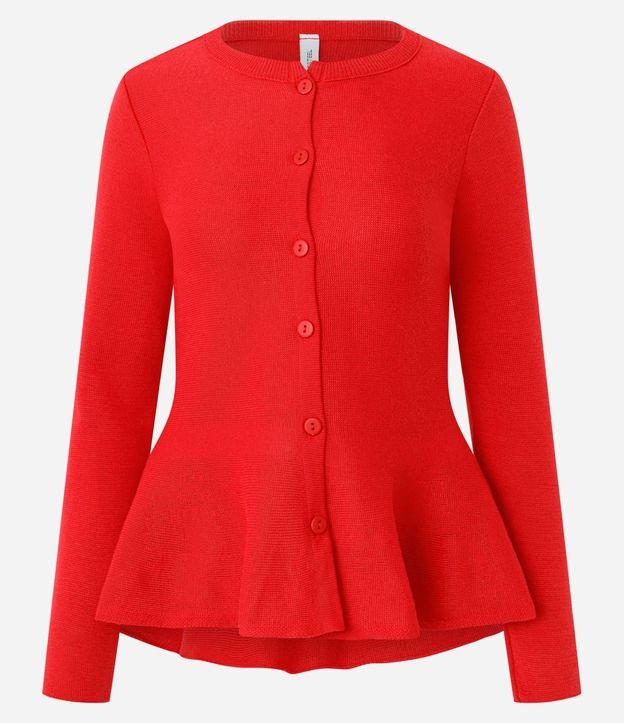 Saco Peplum en Tricot con Botones 5