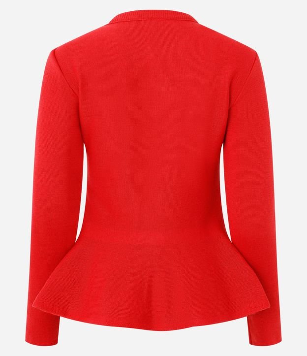 Saco Peplum en Tricot con Botones 7