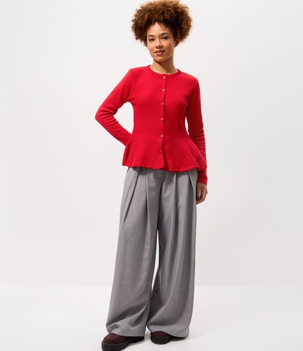 Saco Peplum en Tricot con Botones 2