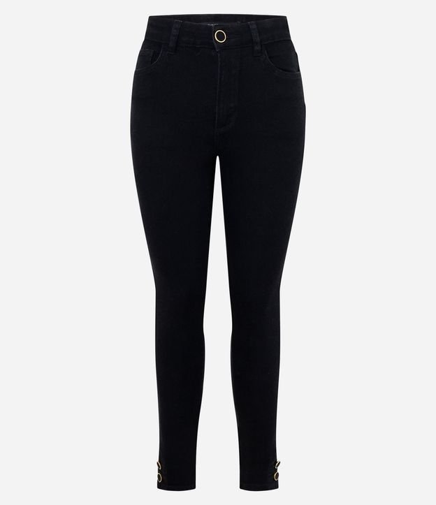 Pantalón Skinny en Sarga con Cintura Alta 5