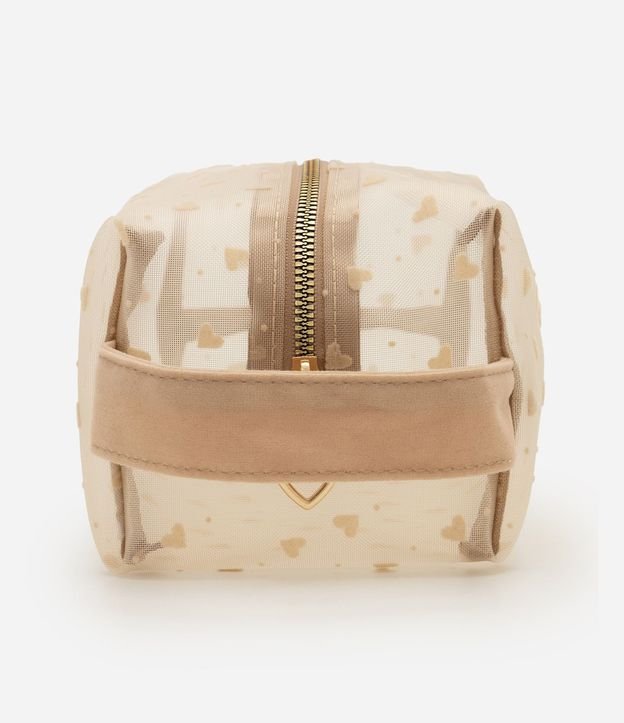 Neceser Rectangular Mediana con Estampado de Corazones 2