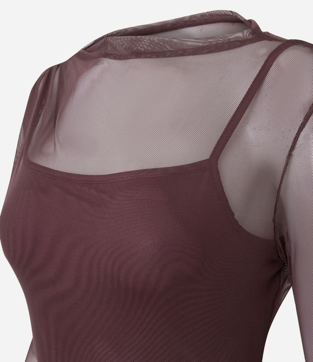 Body Manga Larga en Tule con Cuello Alto 2