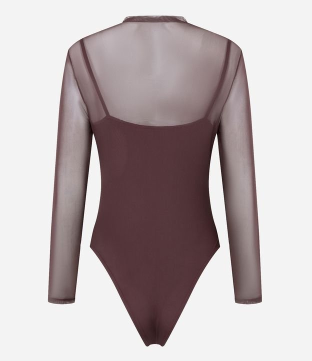 Body Manga Larga en Tule con Cuello Alto 3
