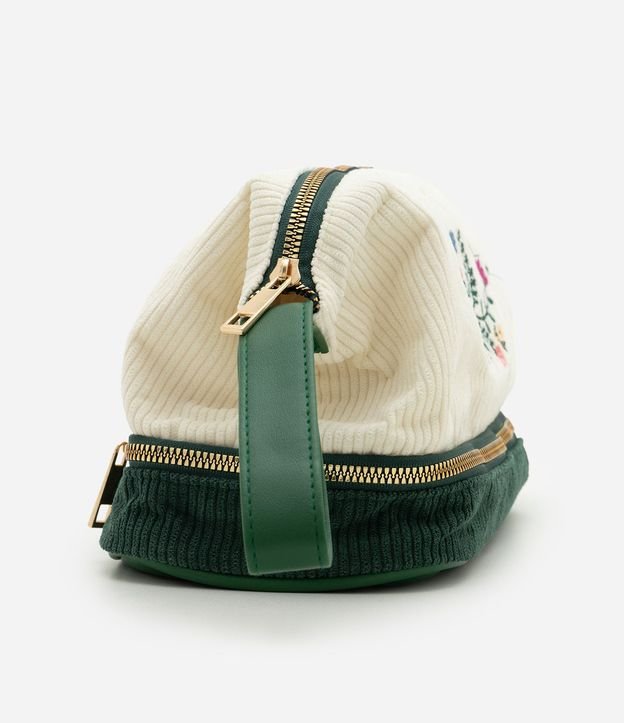 Neceser Trapecio en Terciopelo con Estampa Floral 2