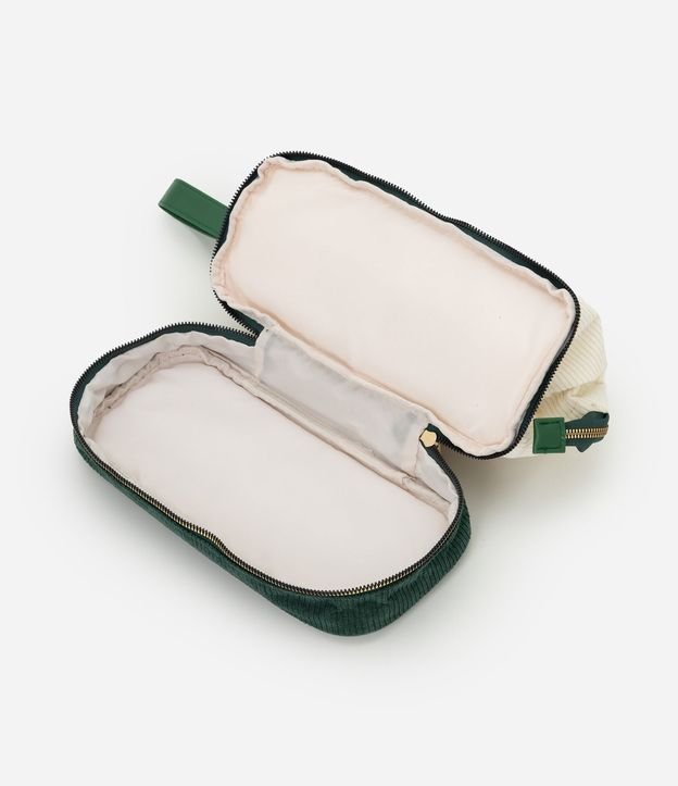 Neceser Trapecio en Terciopelo con Estampa Floral 5