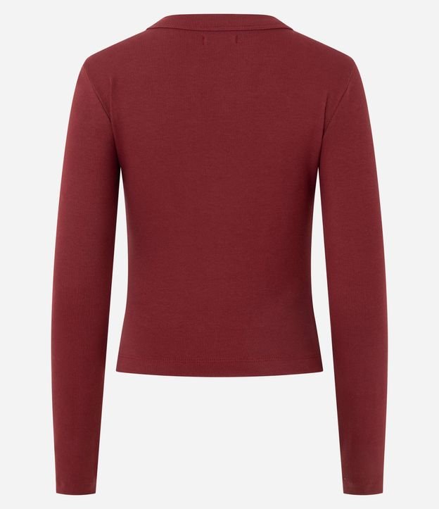 Blusa Básica Acanalada en Rib con Cuello Redondo 4