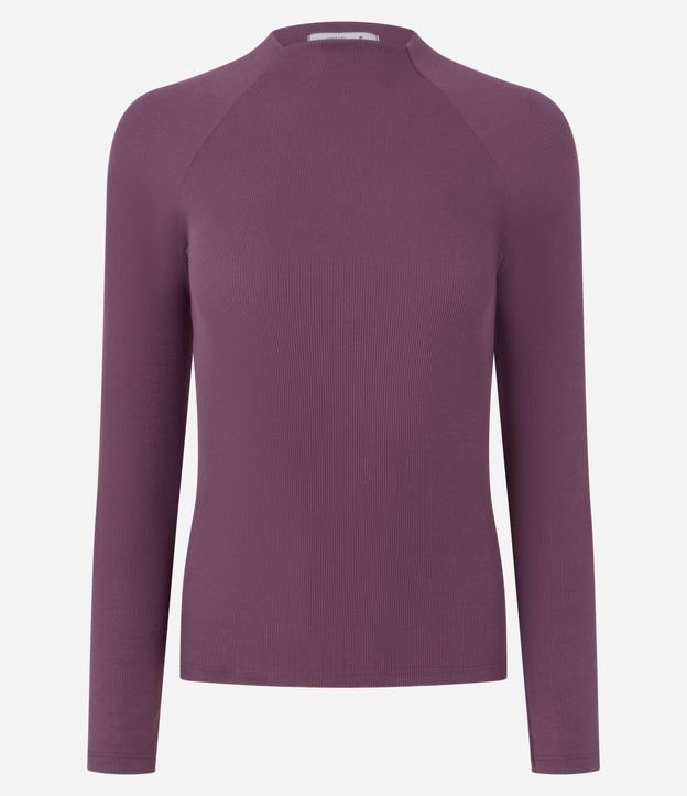 Blusa Básica en Viscosa con Cuello Alto y Sisa Raglán 2
