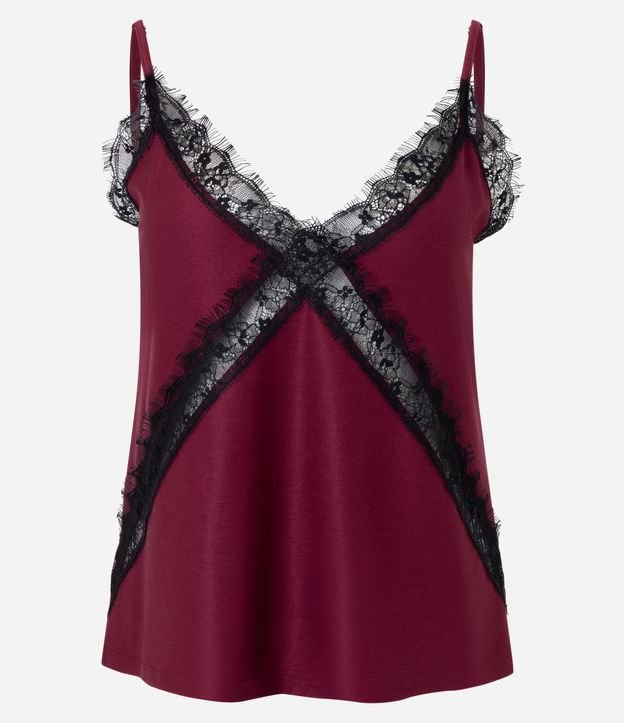 Blusa en Piquet con Encaje Delicada Aplicada 5