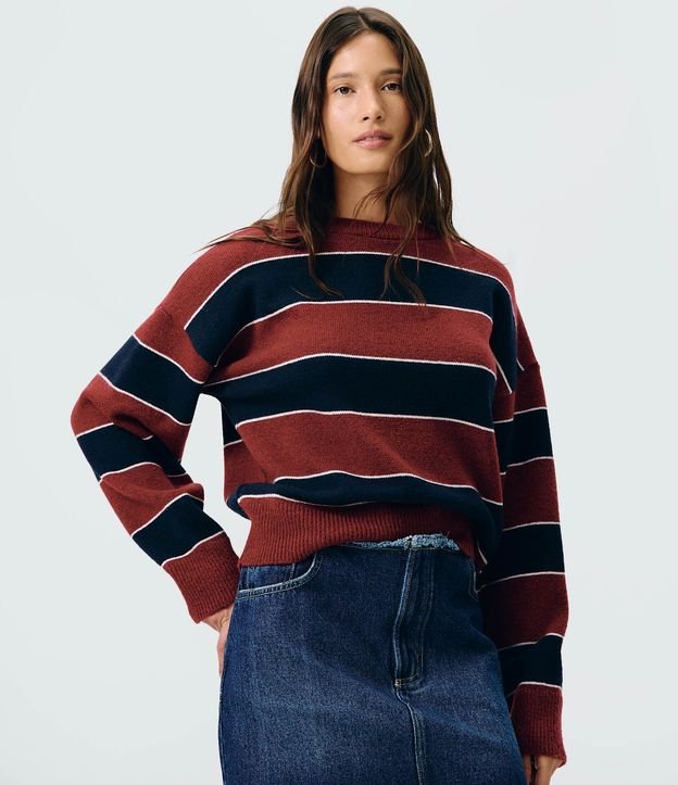 Blusa Manga Larga en Punto Listrado 3