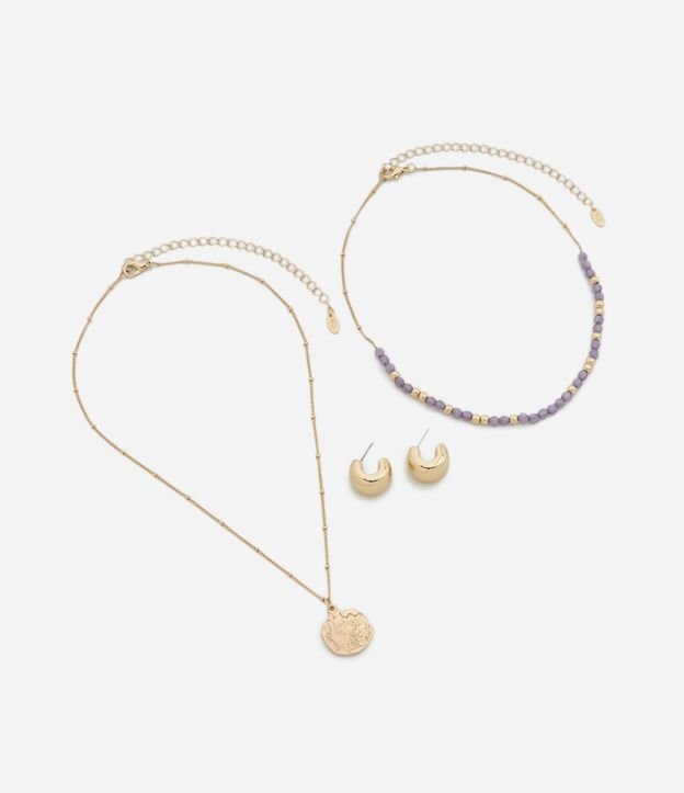 Conjunto de Collar Capas con Colgante y Caravanas Aro 2