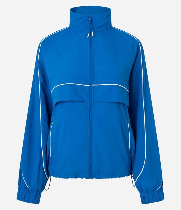Campera Oversized Deportiva en Microfibra con Detalle Contrastante 6
