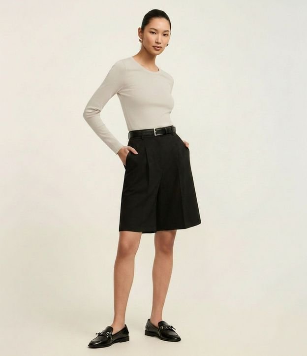 Blusa en Algodón con Cuello Redondo 1