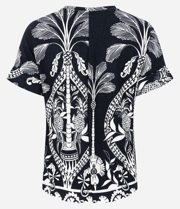 Blusa Manga Corta en Viscolycra con Estampa Tropical 6