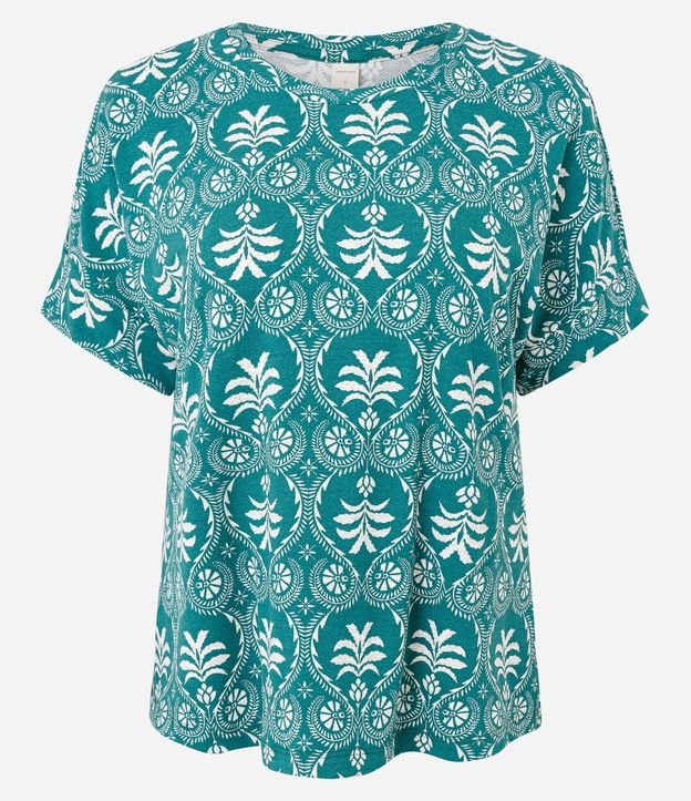 Blusa Recta en Viscolycra con Estampa Abstracta 5