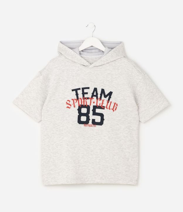 Remera Infantil en Algodón con Capucha Tech y Lettering – Talle 5 a 14 años 2