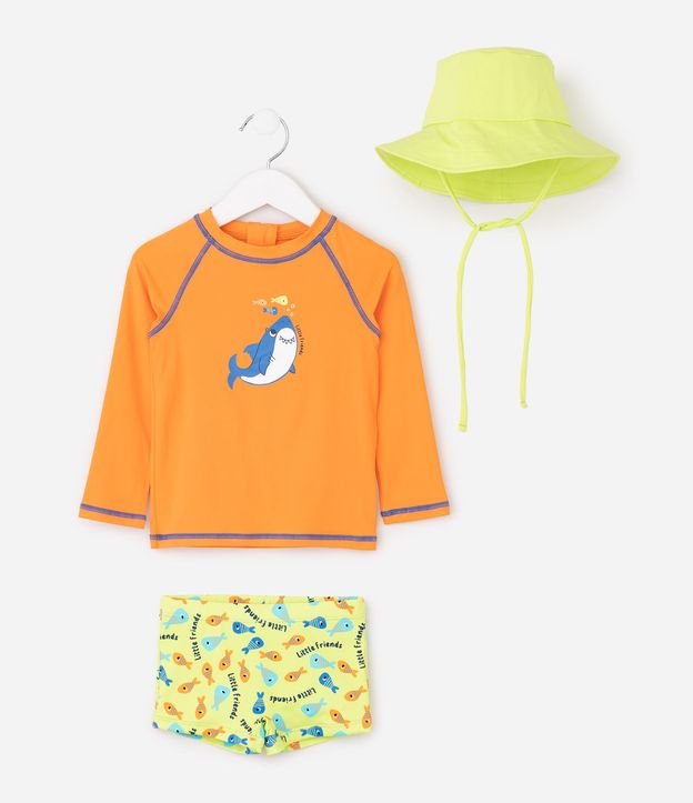 Conjunto Infantil en Poliamida Estampado - 1 a 12 años
