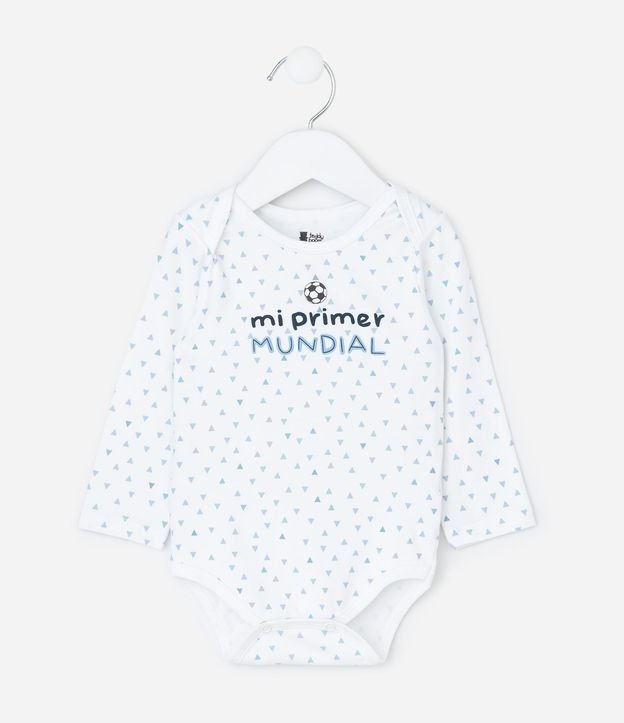 Body Infantil con Lettering Mi Primer Mundial – Talle 0 a 18 Meses 2