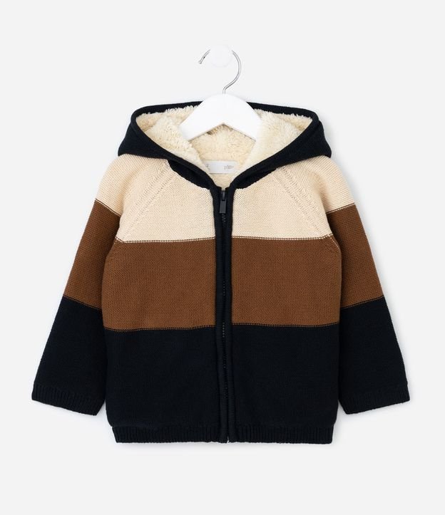 Campera Infantil en Punto con Forro en Sherpa – Talle 1 a 6 años 2