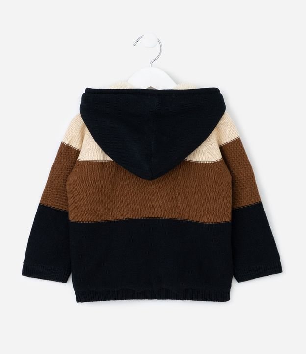 Campera Infantil en Punto con Forro en Sherpa – Talle 1 a 6 años 3