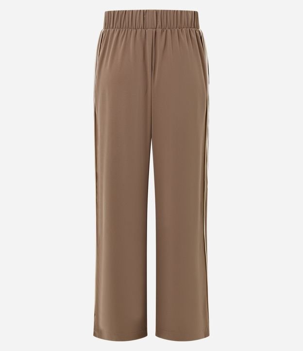 Pantalón Recto Deportiva en Microfibra con Rayas Laterales 7