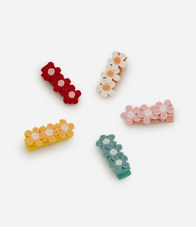 Kit 05 Pinzas Infantil con Flores en Ganchillo – Talle U 1