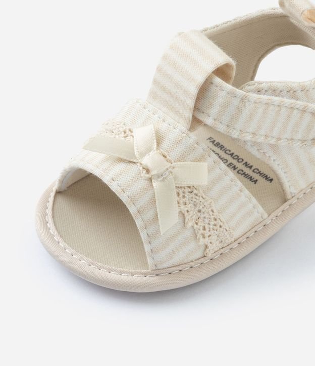 Sandalia Infantil con Rayas y Moña – Talle 14 a 19 6