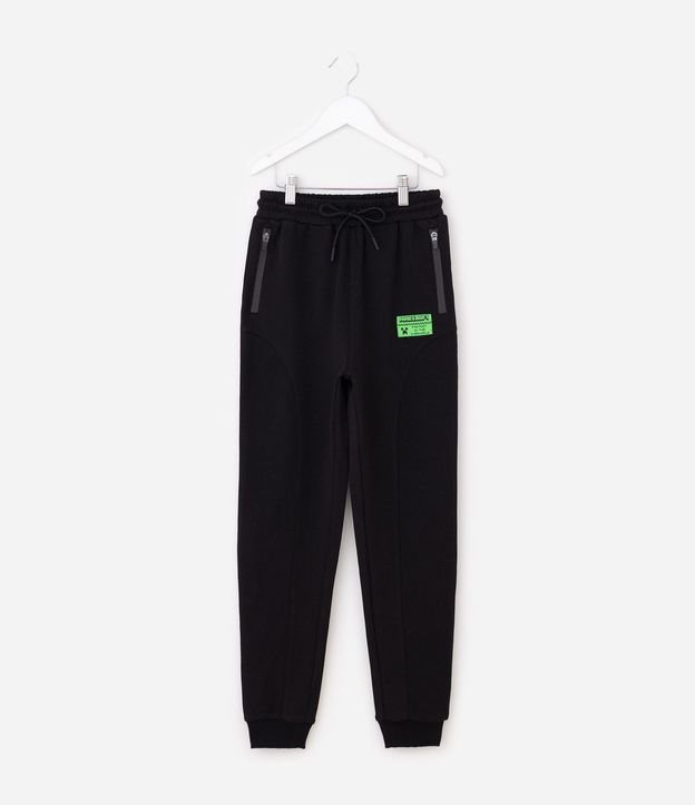 Pantalón Jogger Infantil en Algodón con Estampado Minecraft – Talle 5 a 14 años 2
