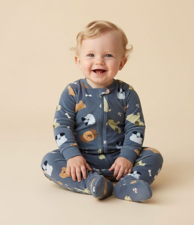 Mono Infantil con Estampa de Perro – Talle RN a 24 Meses
