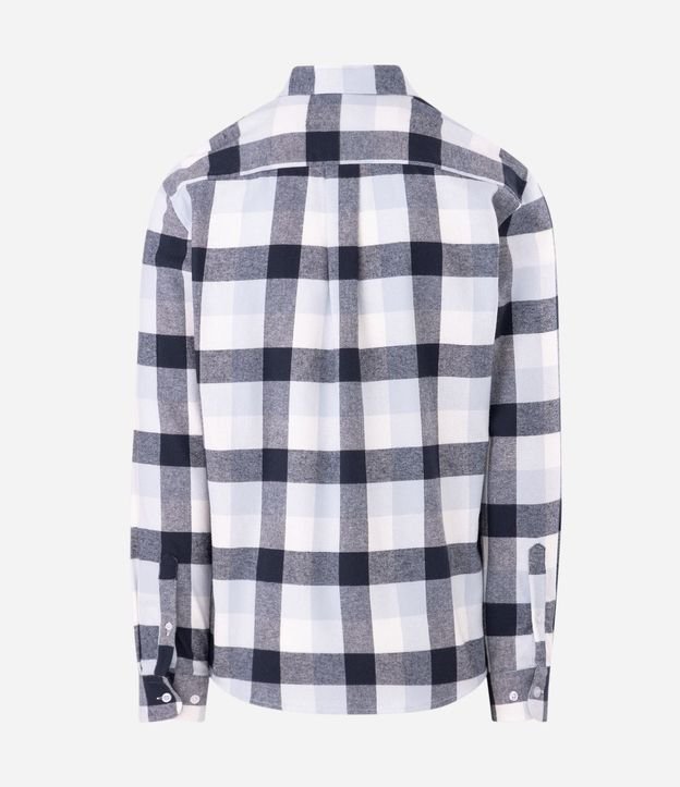 Camisa Comfort en Algodón con Estampado de Cuadros y Mangas Largas 6