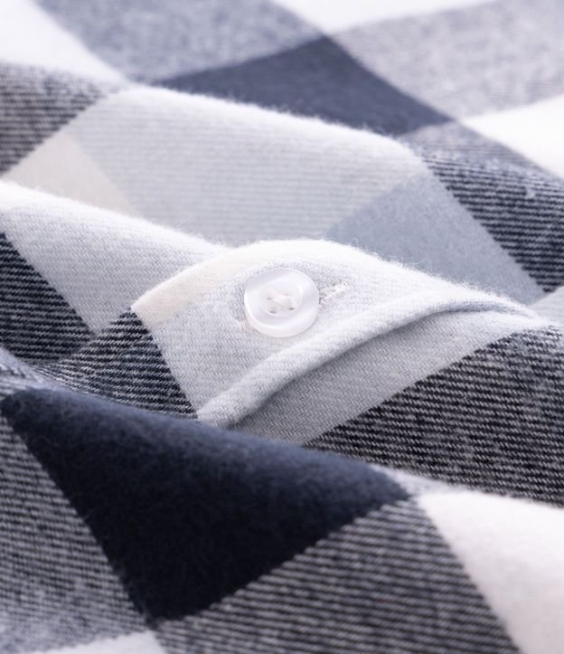 Camisa Comfort en Algodón con Estampado de Cuadros y Mangas Largas 7