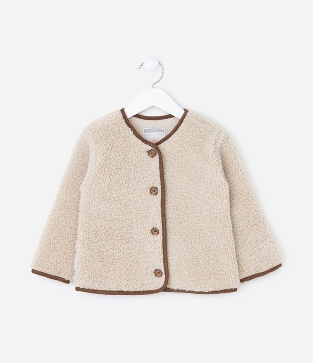 Chaqueta Infantil en Sherpa con Botones Delanteros – Talle 1 a 6 Años 2