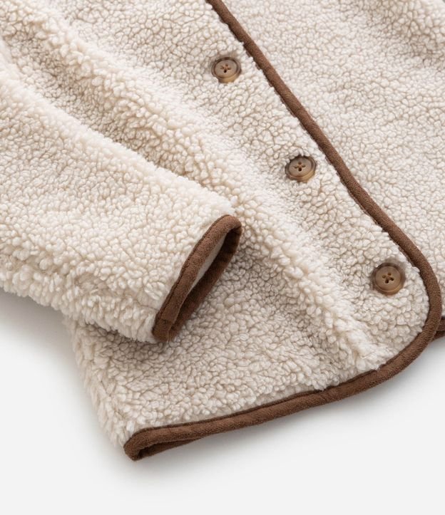 Chaqueta Infantil en Sherpa con Botones Delanteros – Talle 1 a 6 Años 5