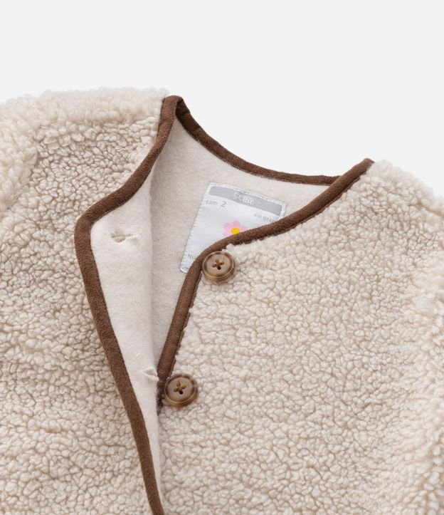 Chaqueta Infantil en Sherpa con Botones Delanteros – Talle 1 a 6 Años 8